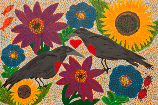 crowing about summer painting image copywrite 2010 carolyn goodenough